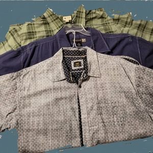 Haggar, Lee, etc., Lot of 3 Men's 3X Woven Shirts